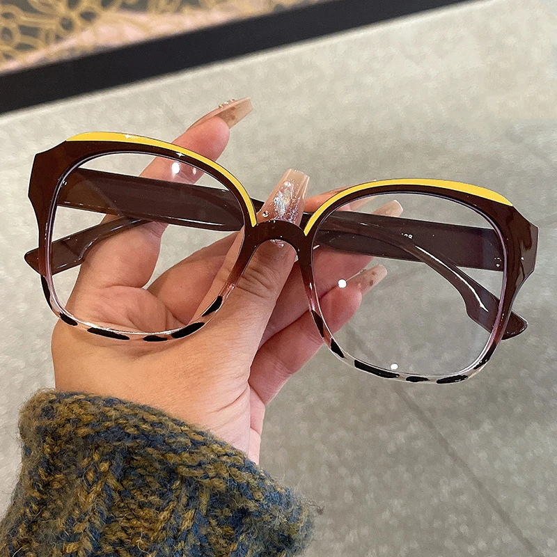 إطار نظارات كمبيوتر دائري شفاف جديد للنساء والرجال مضاد للضوء الأزرق نظارات دائرية تحجب النظارات البصرية