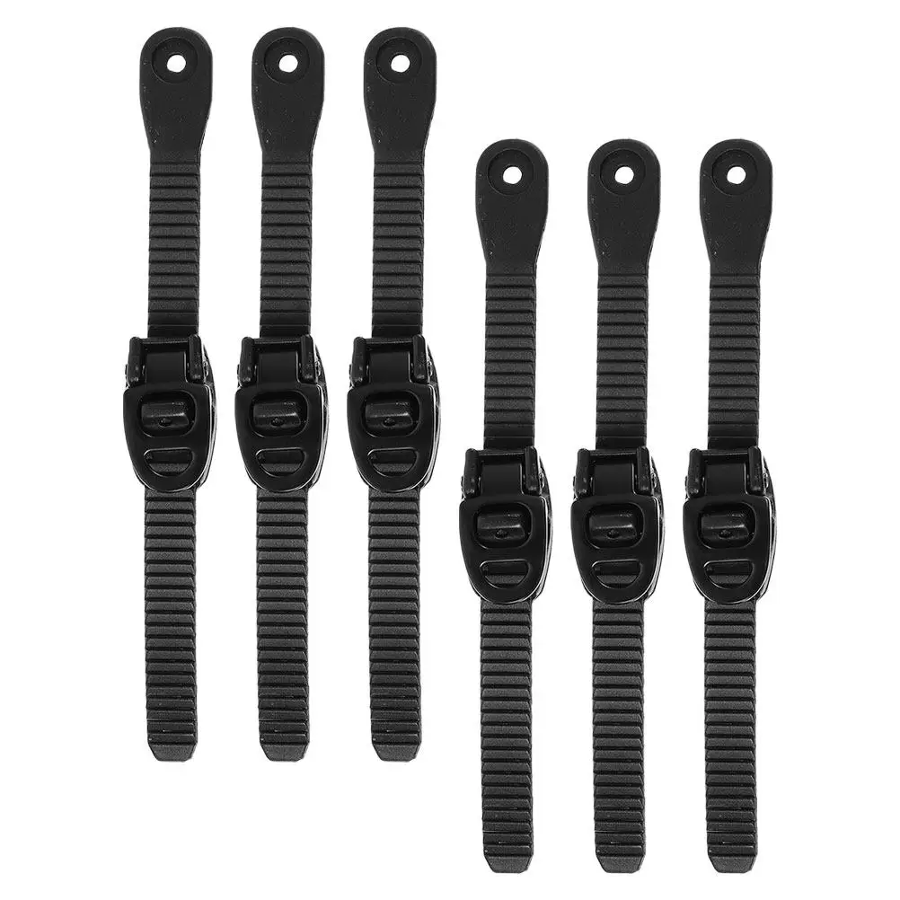 6個入り、ローラーブレード用バックルストラップ、交換用、調整可能、インラインスケート、アイススケート、スキーブーツに適合、プロ仕様。