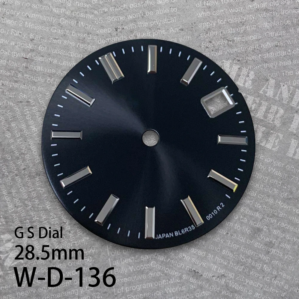 28.5mm G S Logo Dial Suitable For NH35/NH36/4R/7S Japan Movement Sunburst High Quality Watch Modification Accessories