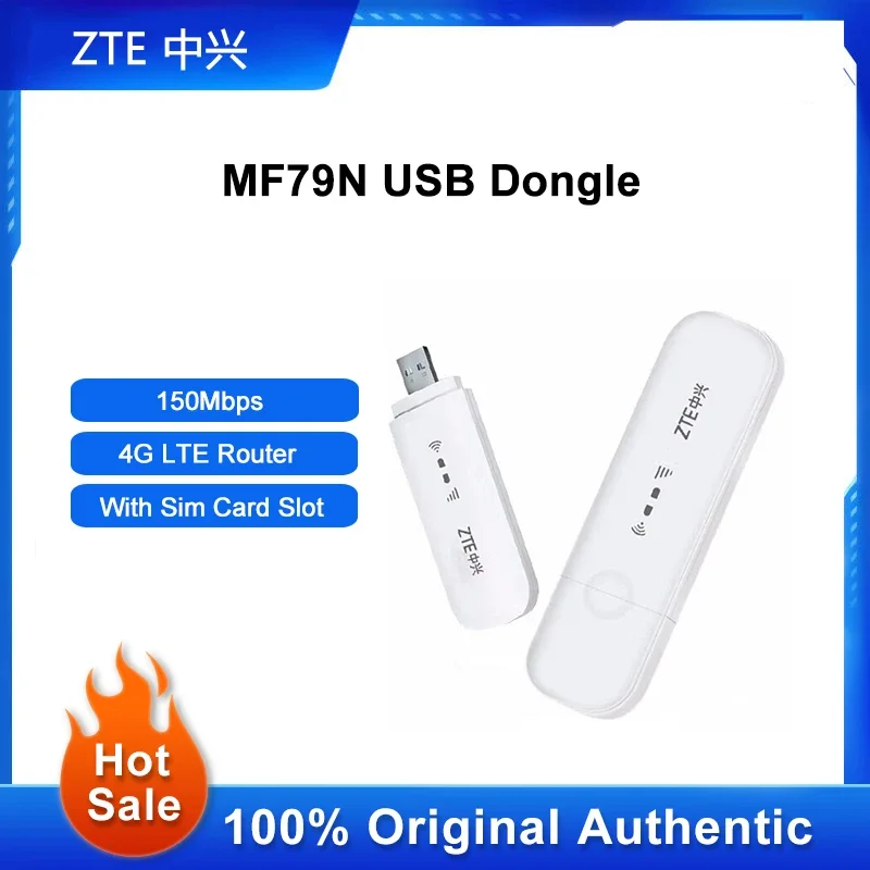 Modem USB WiFi ZTE MF79N, Modem USB luar ruangan 4G LTE 150Mbps USB Dongle dengan Slot kartu Sim, adaptor nirkabel untuk kantor rumah