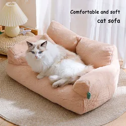 comfortable Pet sofa Bed Winter Warm Cat Bed soft kitty Sleep Cushion Removed Washed Dog Nest sofa Skin-friendly Pet Supplies