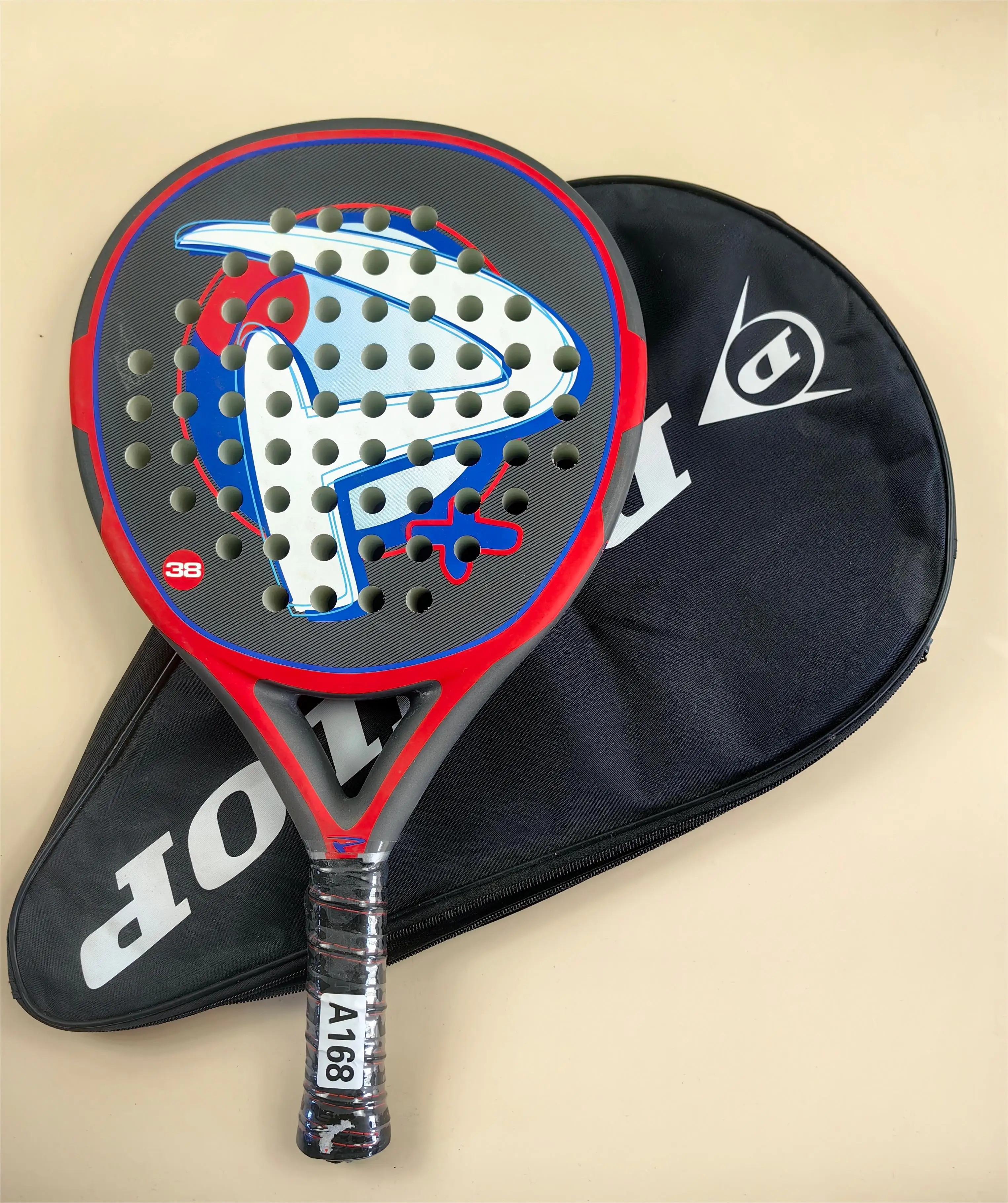 2024  Padel Racket Tennis Carbon Fiber Soft EVA Face Tennis Paddle Racquet Racket with Padle Bag Cover