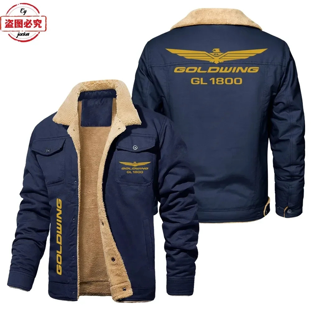 Gold Wing 1800 Motorcycle Logo Printing Fleece Thermal Stand-up