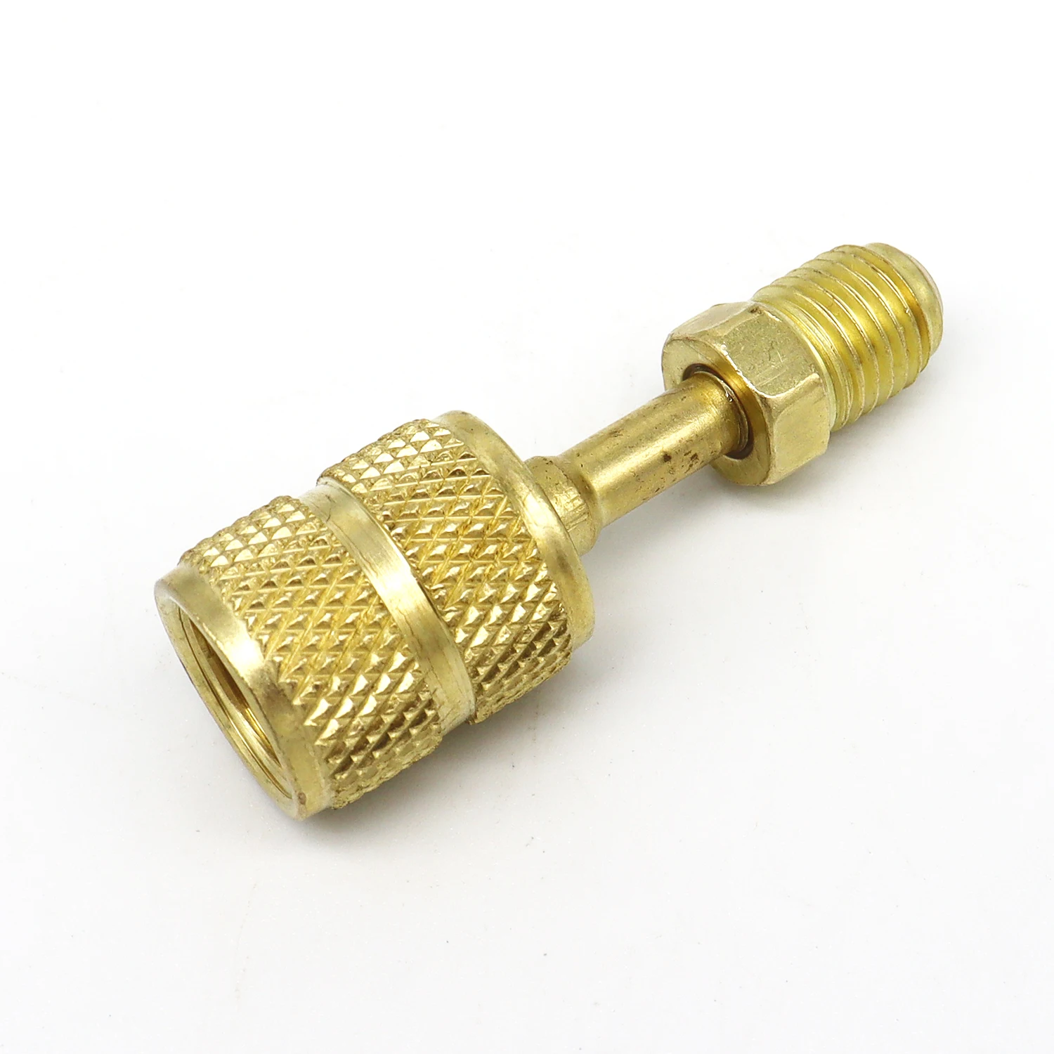 Adaptador R410A de 5/16 pulgadas para aires acondicionados, adaptador recto con ángulo, hembra a macho de 1/4 pulgadas, acampanado, HVAC
