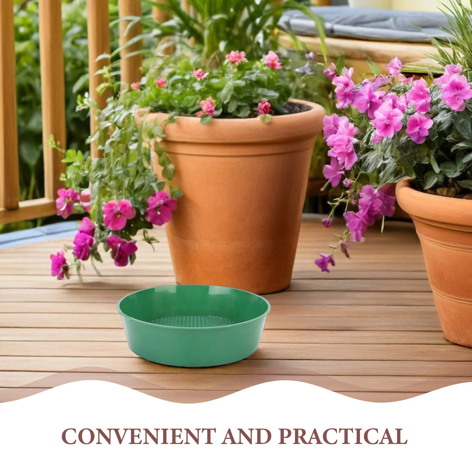 Tamis à mailles de jardin en plastique, outil de tamisage de sol Portable, passoire de sol manuelle de forme ronde pour roches de sable, filtrage des débris, jardinage