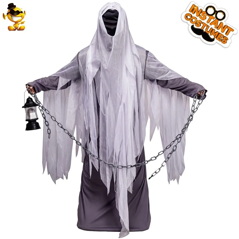 

Men's Horror Ghost Faceless Halloween Costume Stage Cosplay Role-playing Lantern Ghost Traditional Chinese Ethnic Wear