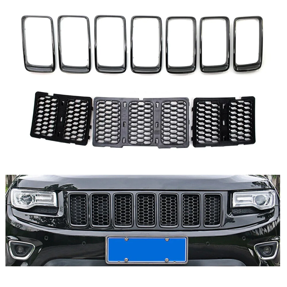 

Suitable for Jeep Middle Mesh Frame 14-16 Years Grand Cherokee Front Middle Grid Decorative Cover Front Face Auto Parts