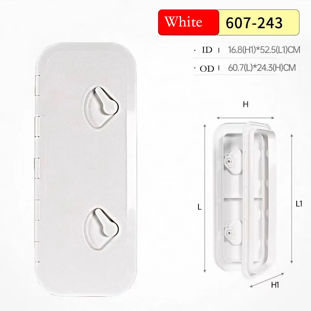 607/243 ABS Overflow-Proof Sealed Cover, Live Fish Tank Lid, Plastic Deck Inspection Hatch Cover for Marine Cabin