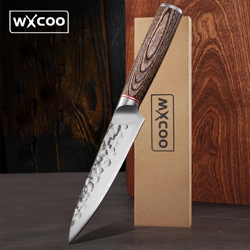 Coltello forgiato fatto a mano da 5 pollici coltello da cucina per disossare la carne mannaia da cucina in acciaio inossidabile coltelli multiuso da cuoco Gadget da cucina manico in legno