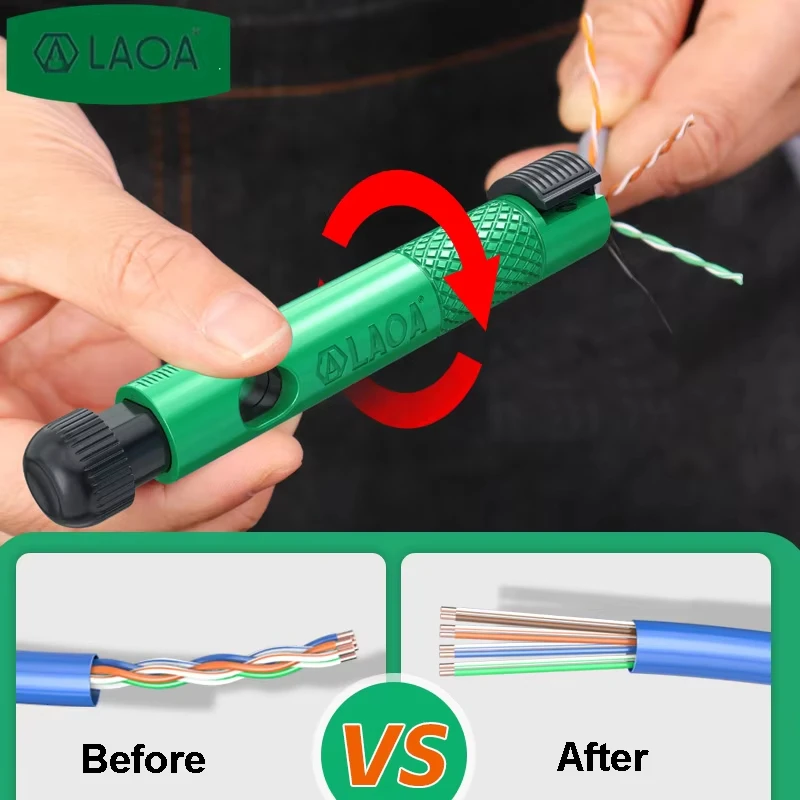 LAOA Network Cable Untwist Tool, Engineer Straightener for Category 5/6/7 Crystal Cables Combing Wire Pair Separator Easily