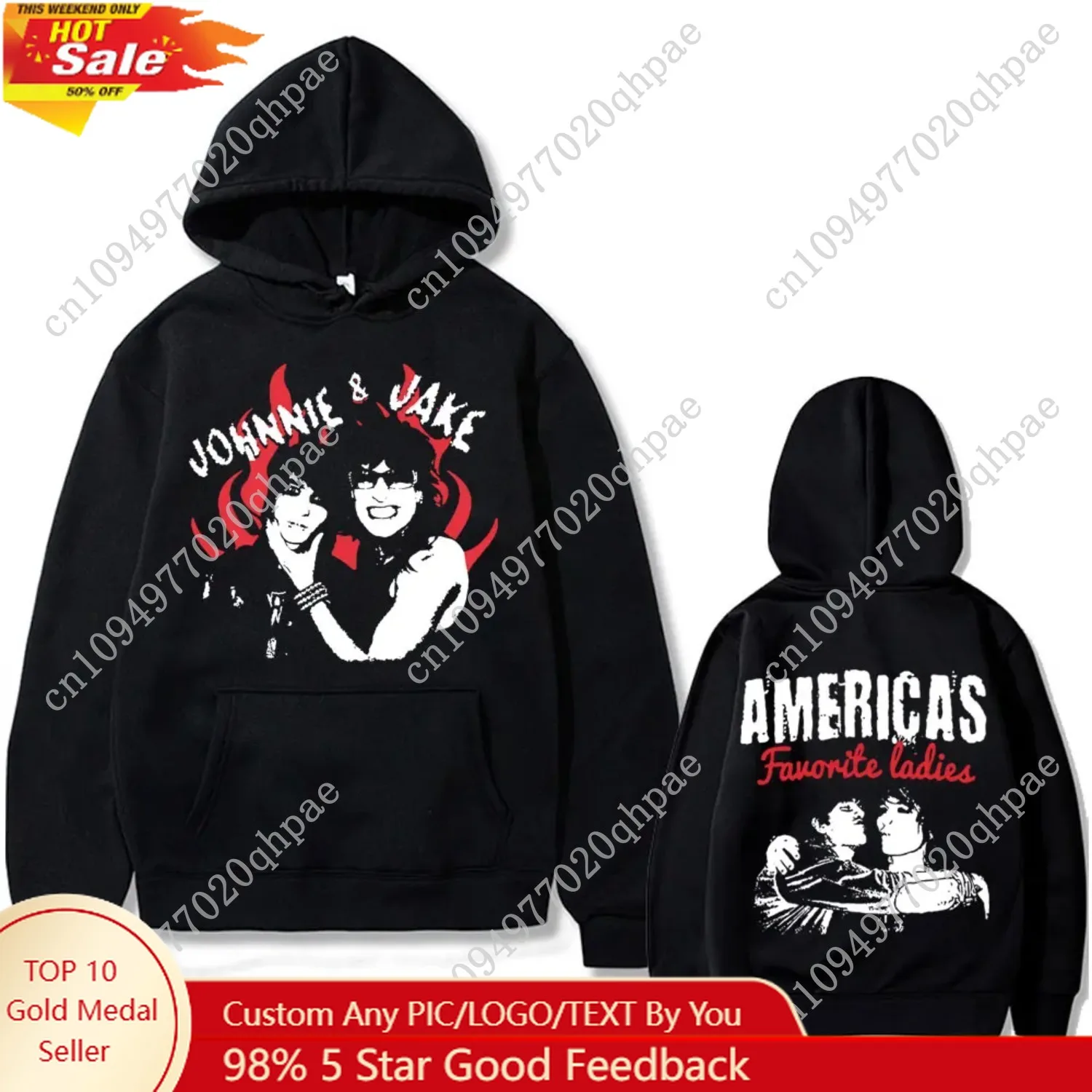 

America's Favorite Ladies Jake Webber and Johnnie Guilbert Graphic Hoodie Men Fashion Casual Sweatshirt Male Oversized Hoodies