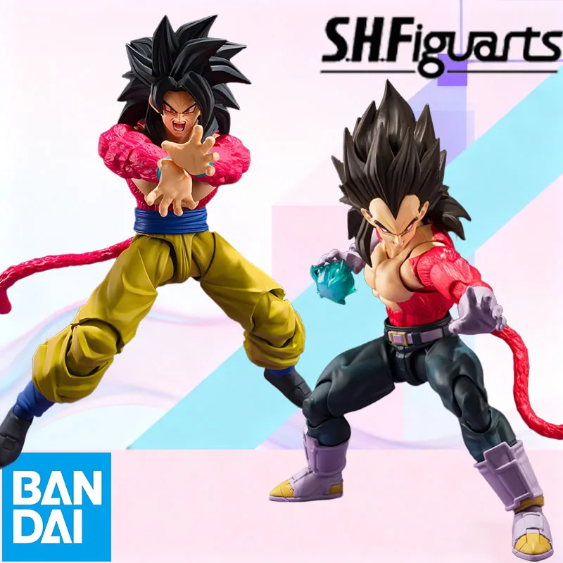 

Low price In Stock BANDAI Original Box Figuarts DRAGON BALL VEGETA SSJ4 SON GOKU SSJ4 Action Figure Model Toy Gift for Kids