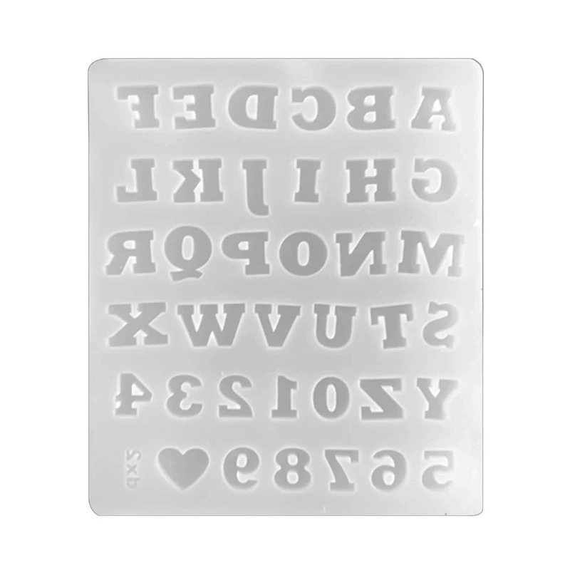 

Silicone Mold 26 Letters Epoxy Resin Molds 0-9 Digital Alphabets Letters Casting 517F