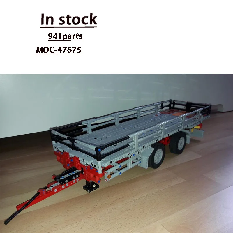 

Конструктор MOC-47675: Классический Новый Малый Трехосный Прицеп, Модель из 941 Детали, Подарок для Мальчиков на День Рождения и Новый Год