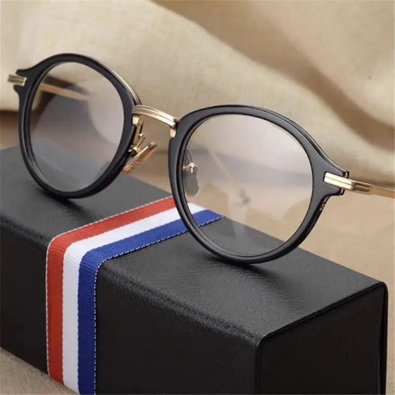 

Fashion Brand Oval Round Glasses Frame Advanced Men's Glasses Frames Advanced Women Eyeglass frames Handmade TB011 Eyewear