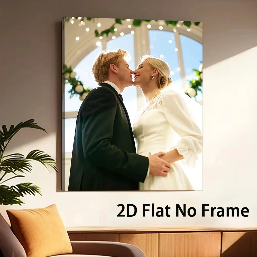 1PC Custom Poster Printing  Custom Personalized Photos  Wedding Photos  Graduation Photos Printing  Canvas Wall Art Holiday Gift image 2