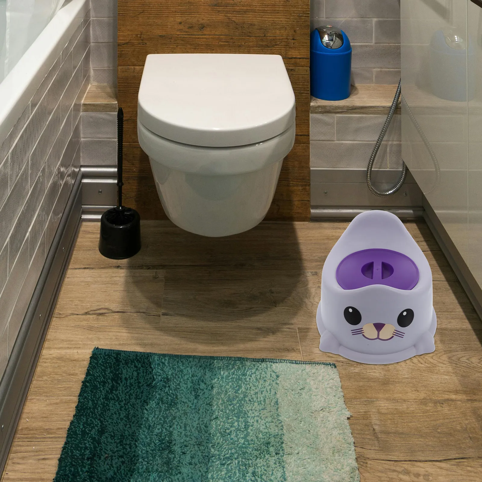 

Портативное детское сиденье для унитаза со съемной крышкой, легко моется, матовая поверхность, кольцо против скатывания для безопасного приучения к горшку дома или на улице