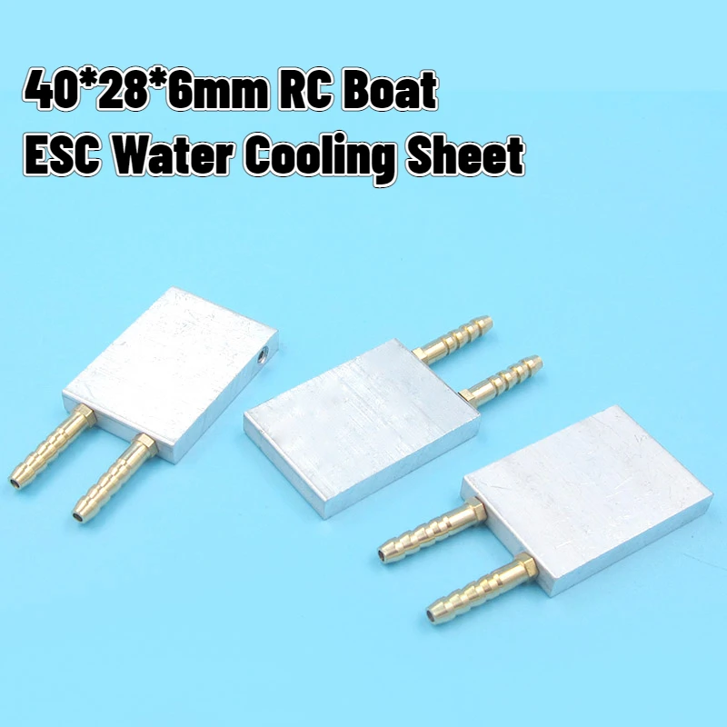 1PC 40*28*6mm Aluminum Alloy ESC Radiator Water Cooling Block Watercool Sheet for RC Brushless Electric Boat