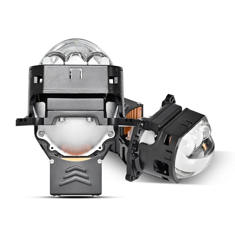 Faro de diodo emisor de luz de alta potencia NS600, 90w, lente de proyector de tres láser de 3,0 pulgadas, luces automotrices de repuesto de xenón Halon