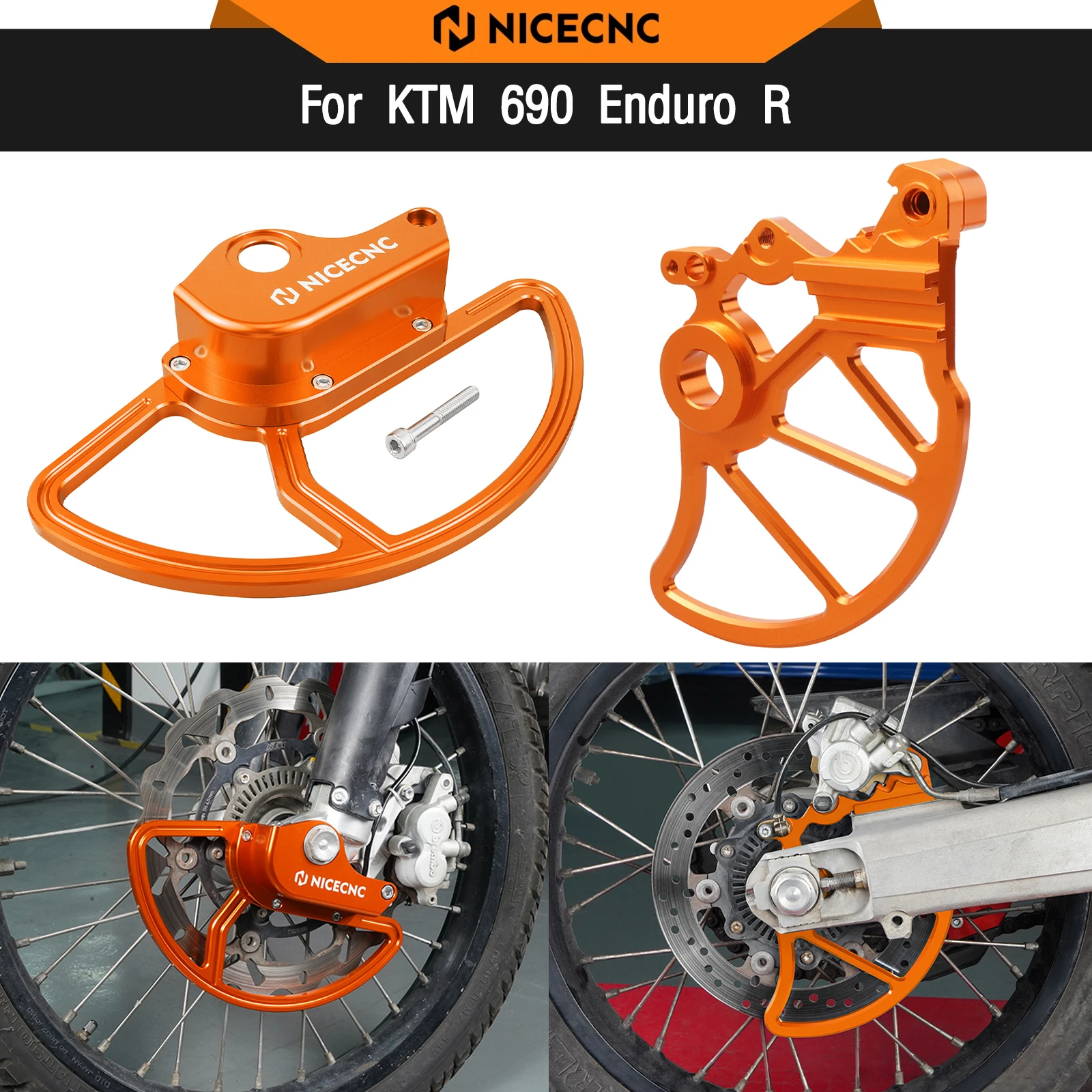 

For KTM 690 Enduro R 2014-2025 2024 Front Rear Brake Disc Guard For Husqvarna 701 Enduro 2016 2017 -2025 GasGas 700 ES 2022-2025