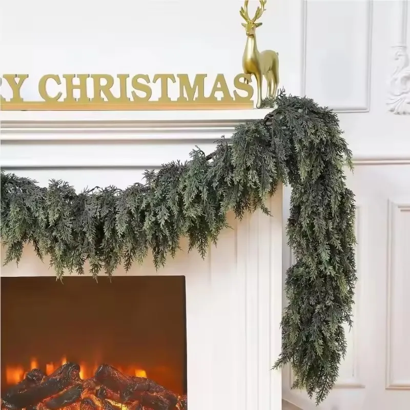

1Pcs Christmas Cedar Pine Garlands,Artificial Cedar Garland,Mantle,Wall,Indoor,Outdoor Christmas Decorations