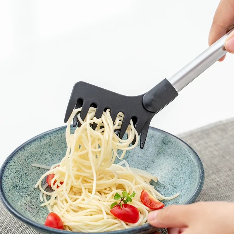 Japan Imported Stainless Steel Noodle Tongs, Pasta Spaghetti Tongs, Food Clips, Stainless Steel Handle, Cooking Utensils, Kitche