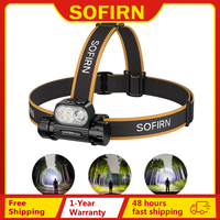 SOFIRN HS22 2500lm Headlamp Stepless Color Temperature Adjustment  SFT25R LED 6000K Flashlight With 2700K Warm light Dual Switch