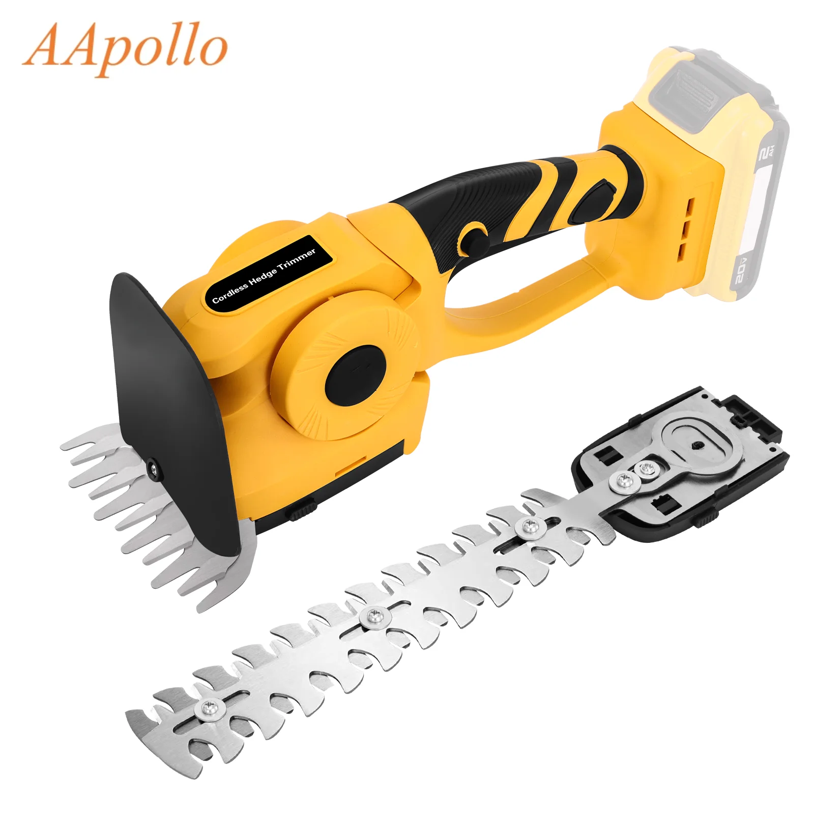 2 in 1 Electric Handheld Hedge Trimmer Cordless Hedge Trimmer for Yard Lawn Backyard Grass Shrub Trimmer for Dewalt 20V Battery