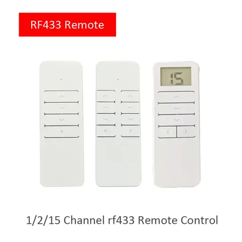 Dooya RF433 커튼 모터 KT320/DT52/DT82/DT360/Tuya RF433 커튼 모터 용 새 RF433 리모컨 1/2/15 채널