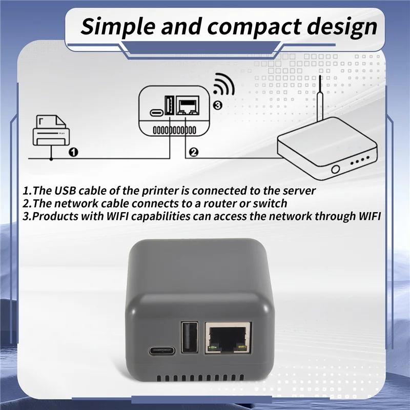 

Практичный сетевой сервер печати USB 2.0 Mini NP330