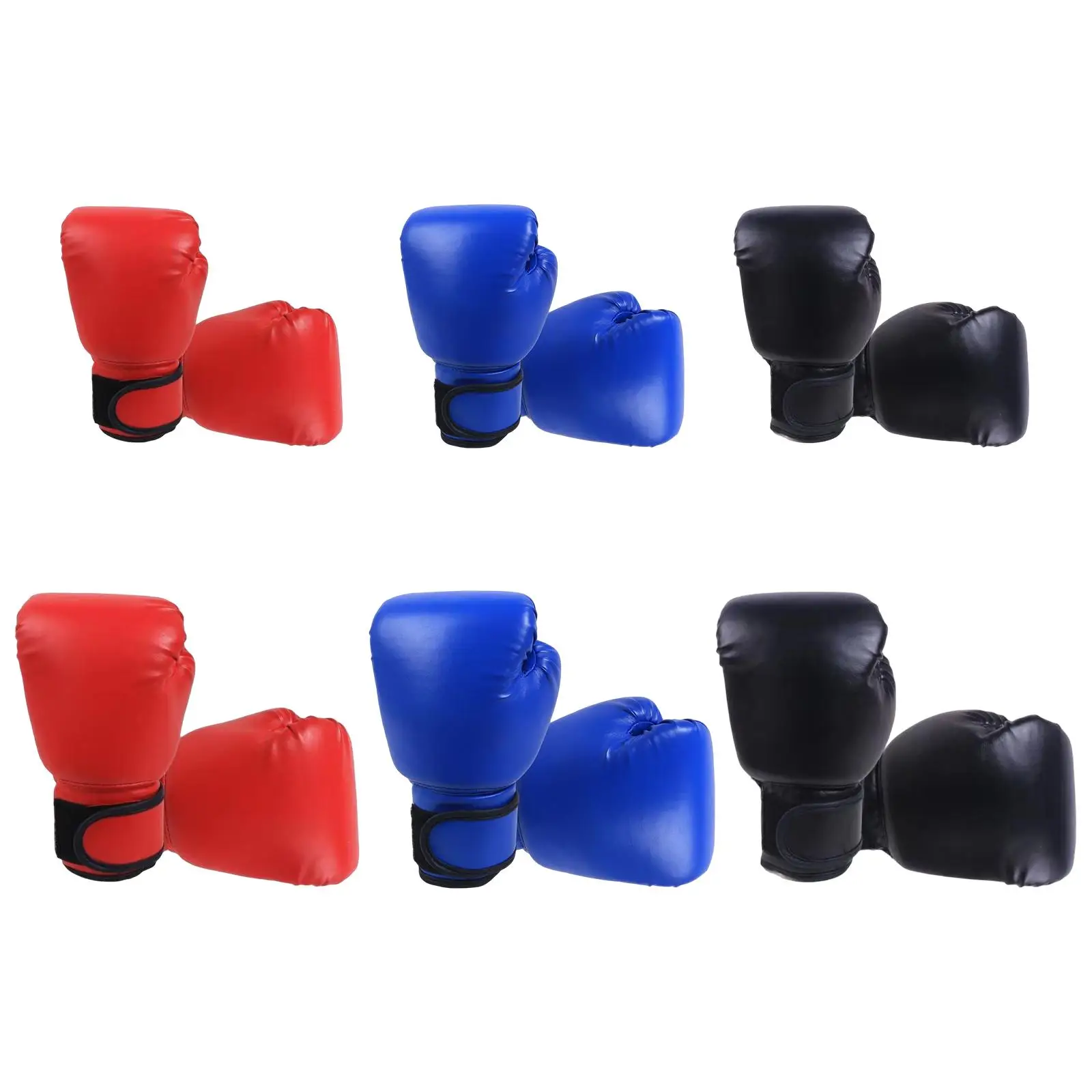 Adult Children Kick Boxing Gloves PU Leather Mesh Breathable Punching Heavy Bag Sparring Kickboxing Gloves