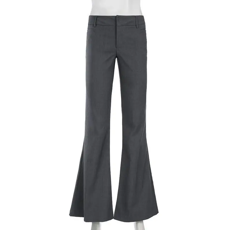 Fashion Low-rise Straight-leg Slightly Pulled Suit Pants Commuting Simple Slim-fitting and Thin Versatile Casual Trousers