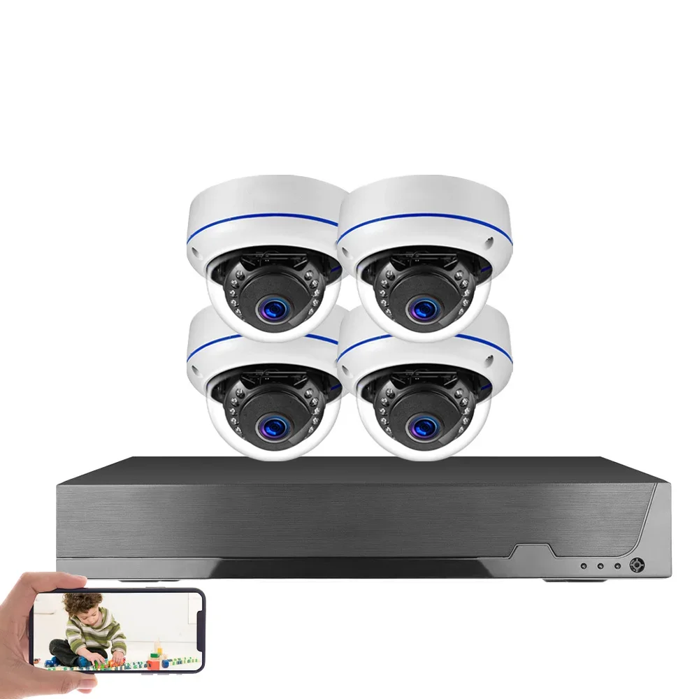 Tuya 8mp Poe Netwerk Bewaking Camera Systeem Kit 4K 8ch Nvr Kit Buiten Waterdicht Audio Cctv Ip Dome Bewakingscamera Systeem