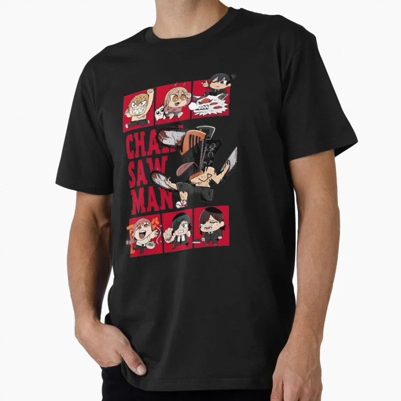 

Chainsaw Squad Compilation Gift T shirt for Anime lover Large size Tops Manga Graphic Print Y2k Clothes Cartoon Tee