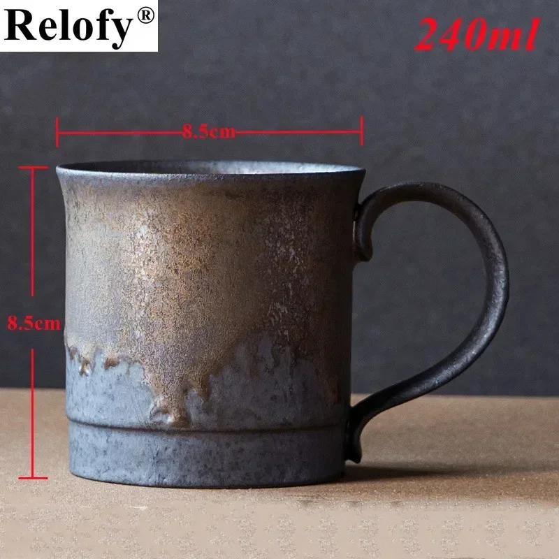 120/200/230/240/300ml Ceramic Coffee Cup Creative Gilding Lovers Coffee Mugs Simple Breakfast Mug Milk Tea Cup Drinkware