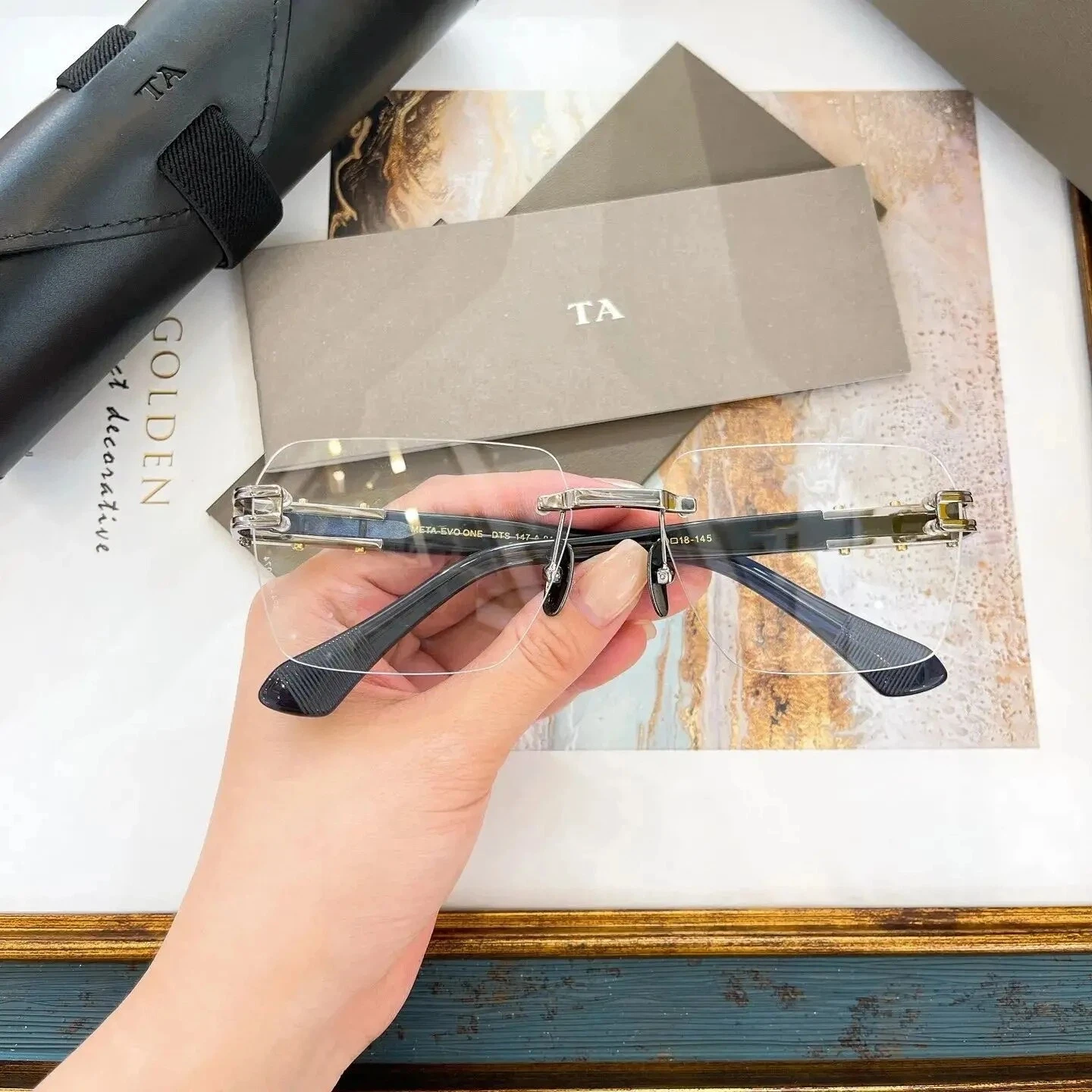 

Authentic For DIYTA DT META-EVO ONE DTS147-A Men Women Sun Glasses Formal Business Clear Lenses Male Couple Eyewear With Box