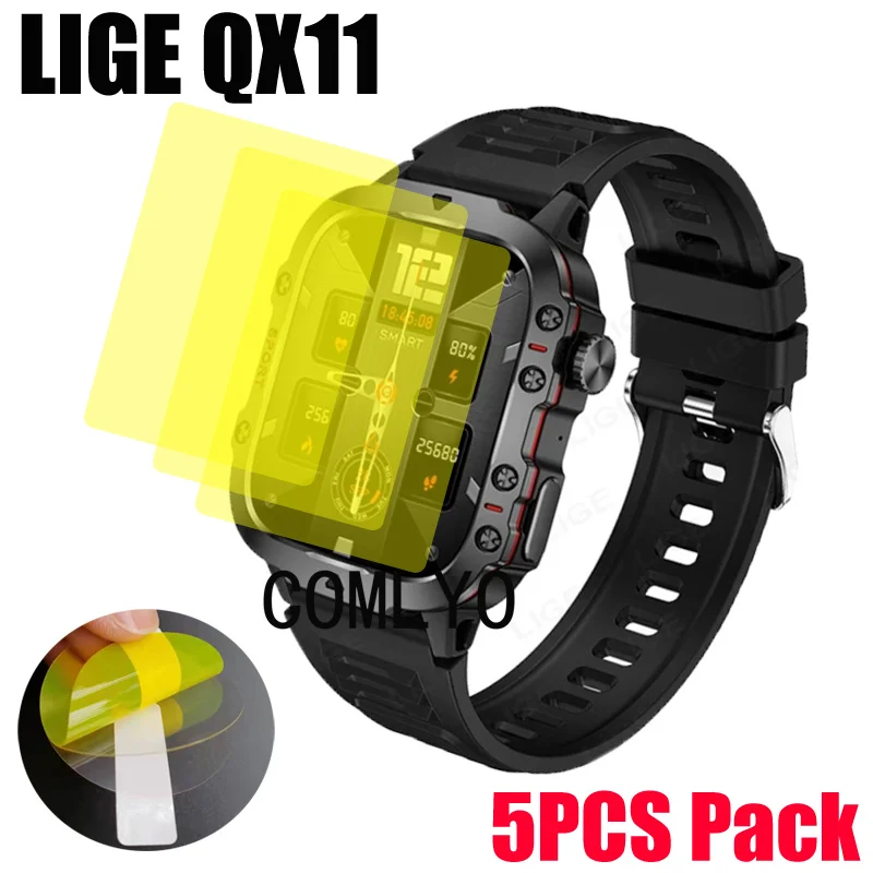 5PCS For QX11 Smart watch Screen Protector Cover HD TPU Film