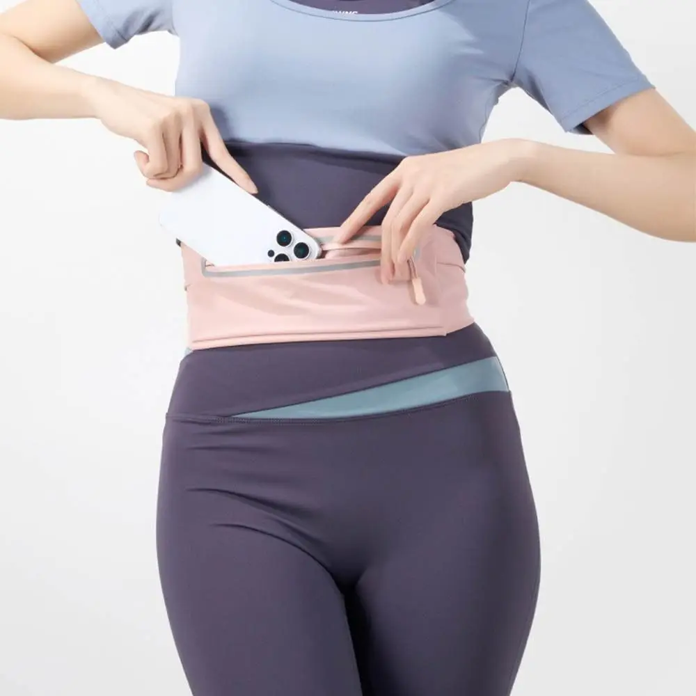 

with Bottle Holder Running Belt Lightweight Multi-function Fanny Pack Waterproof Invisible Close Running Phone Bag