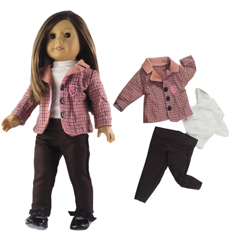1 Set schöne Freizeitkleidung Puppenkleidung für 18-Zoll-amerikanische Puppen Viele Stile zur Auswahl A90 – Detail 10