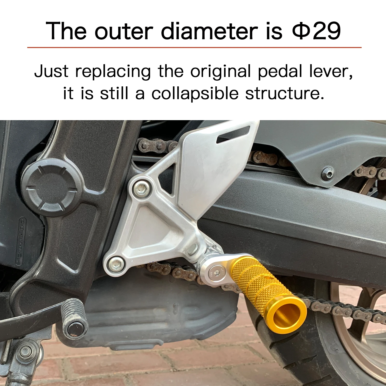 مراجل قدم أمامية قابلة للتعديل للدراجة النارية ، دواسات ، مسارح قدم ، سوزوكي كاتانا #3