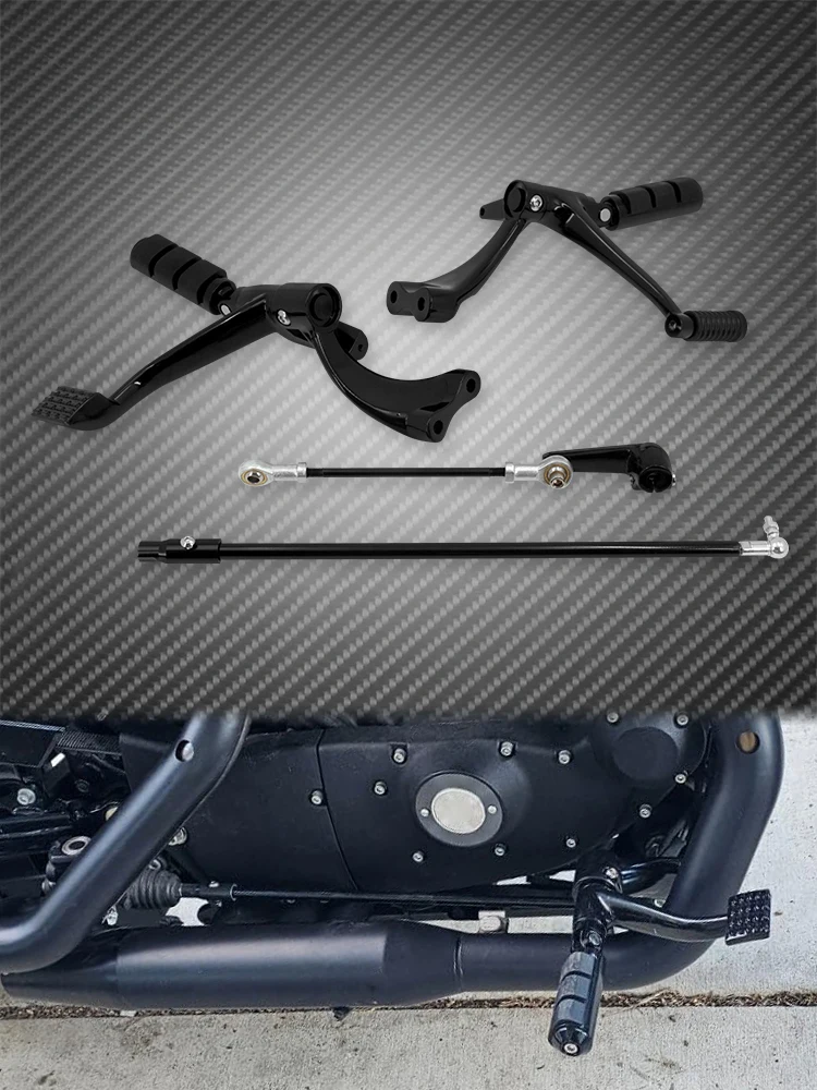 Motorrad schwarz vorwärts steuert komplette Kit Heringe Hebel gestänge für Harley Sportster xl883 xl1200 2004-2013 2014-2022