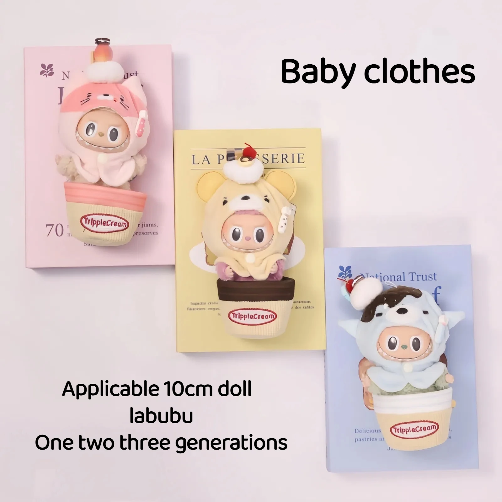 

10cm Baby Clothes Are Suitable For Bubu One Two And Three Generation Animal Ice Cream Lovely Enamel Glue Set Pendant Replacemen