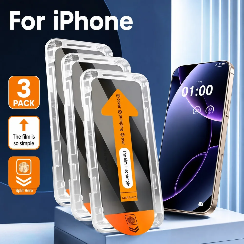 3PCS Privacy Tempered Glass für iPhone 18 Anti-Spy-Displayschutzfolie für iPhone 18 Pro 18 Pro Max Anti-Scratch Anti-Shatter