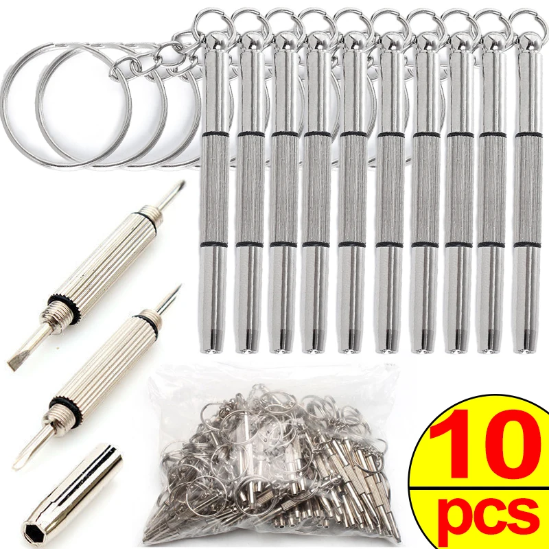 Slotted & Cross 3 In 1 Glasses Screwdriver Portable Multifunctional Screwdriver Eyewear Watch Phone Three Purpose Repair Tools