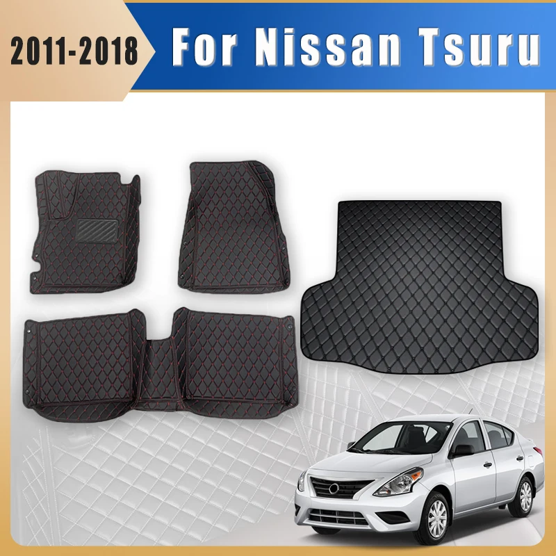 

Автомобильные коврики, ковры в багажник для Nissan Tsuru 2018 2017 2016 2015 2014 2013 2012 2011, автоаксессуары, внутренние чехлы, детали