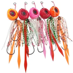 Snapper Jig Slider Bait 60g 80g 100g 120g 150g 200g Glow Jig Jig Bait Rubber Skirt Auxiliary Double Hook Fishing Accessories