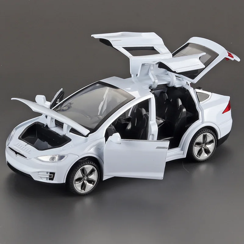 2023 metal 1:32 Tesla MODEL X Alloy Car Model Diecasts & Toy Vehicles Kid Children Christmas Gifts Boy Toy soung and led light