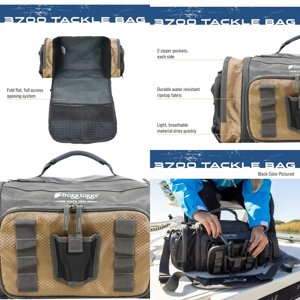 FROGG TOGGS Borsone per attrezzatura da pesca resistente, include vassoi per esche, blu, 3600