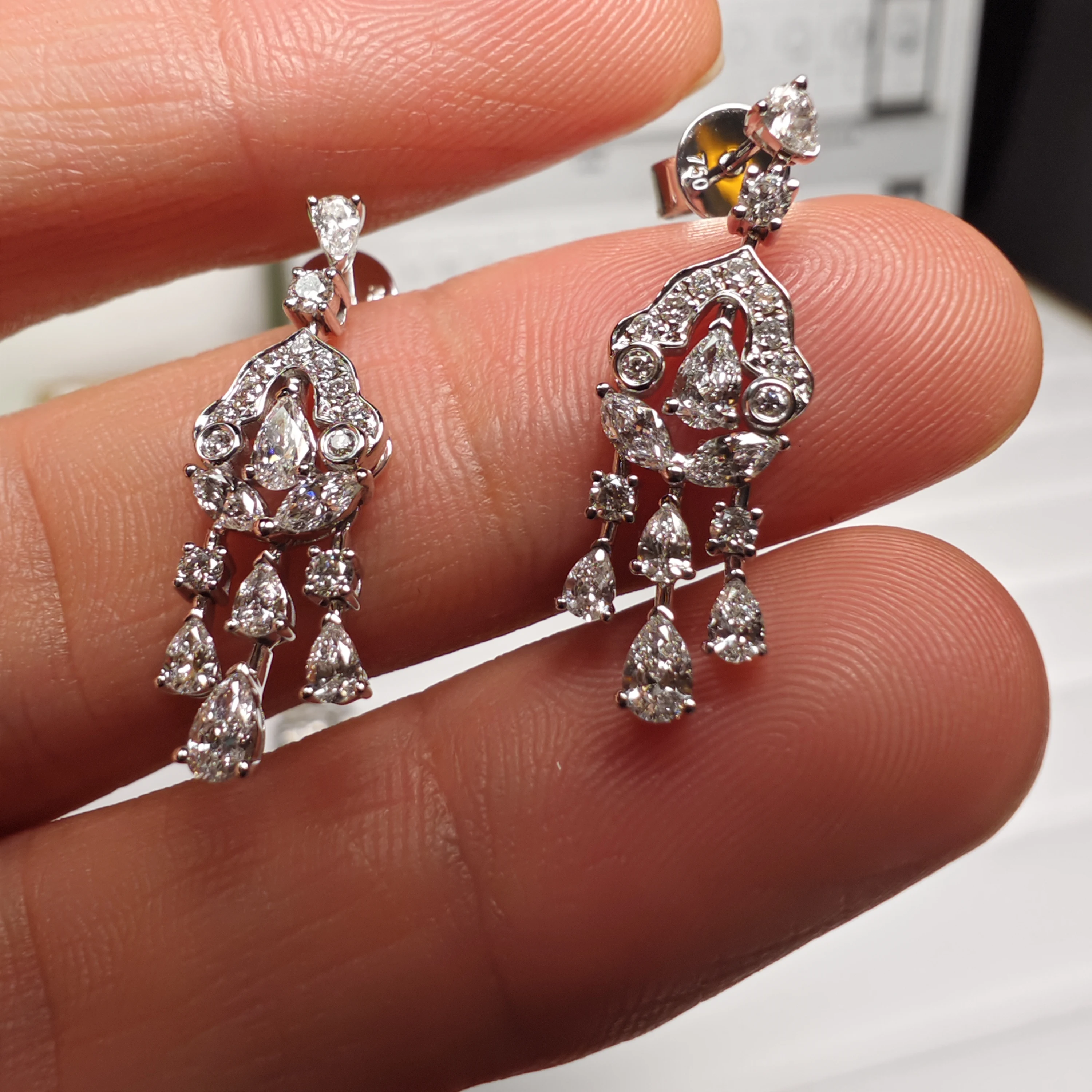 

Серьги-гвоздики из цельного золота 14 карат с выращенными в лаборатории бриллиантами, 4 карата, CVD/HPHT, изысканные ювелирные изделия, оптовая продажа на заказ