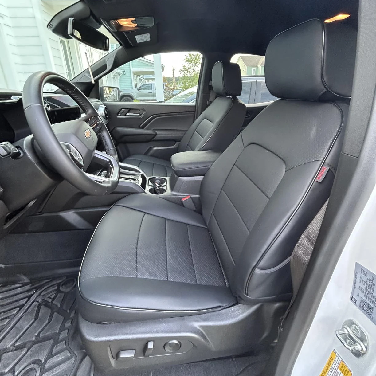 EKR Colorado Seat Covers Custom Fit for Chevrolet Colorado Crew Cab 2015-2022 LT/Z71/ZR2 & 2023-2026 LT/Trail Boss/Work Full Set Truck Car Seat Cover